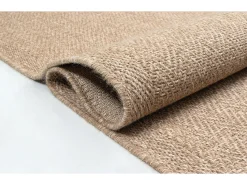 Best the carpet Alfombra Kansas Exterior Interior Aspecto Yute básico Resistente intemperie - Naturaleza - 80 x 250 cm Color natural claro