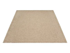 the carpet Alfombra Kansas Exterior Interior Aspecto Yute básico Resistente intemperie - Naturaleza - 60 x 90 cm Color natural claro New
