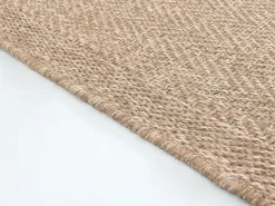 the carpet Alfombra Kansas Exterior Interior Aspecto Yute básico Resistente intemperie - Naturaleza - 60 x 90 cm Color natural claro New