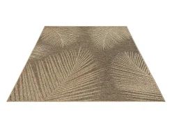 the carpet Alfombra De Exterior-Alfombra Kansas Exterior Interior Aspecto Yute Palma Resistente intemperie - Naturaleza - 140 x 200 cm Color natural claro