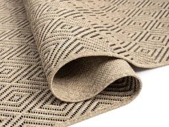 the carpet Alfombra Kansas Exterior Interior Aspecto Yute Resistente Diamante Intemperie - Naturaleza - 200 x 290 cm Color natural claro Outlet