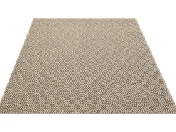 the carpet Alfombra De Exterior-Alfombra Kansas Exterior Interior Aspecto Yute Resistente Diamante Intemperie - Naturaleza - 140 x 200 cm Color natural claro
