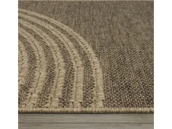 Clearance the carpet Alfombra Kansas Exterior Interior Aspecto Yute diseño Resistente intemperie - Naturaleza - 120 x 170 cm Color natural claro