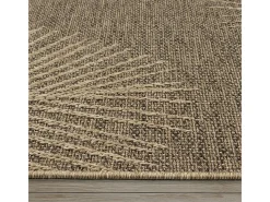 Discount the carpet Alfombra Kansas Exterior Interior Aspecto Yute Palma Resistente intemperie - Naturaleza - 120 x 170 cm Color natural claro