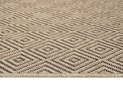 the carpet Alfombra Kansas Exterior Interior Aspecto Yute Resistente Diamante Intemperie - Naturaleza - 120 x 170 cm Color natural claro New