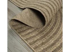 the carpet Alfombra Kansas Exterior Interior Aspecto Yute diseño Resistente intemperie - Naturaleza - 80 x 150 cm Color natural claro Discount