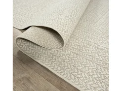Clearance the carpet Alfombra Kansas Exterior Interior Aspecto Yute Resistente intemperie liso - - 140 x 200 cm Crema