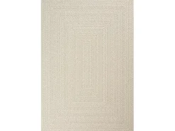 Clearance the carpet Alfombra Kansas Exterior Interior Aspecto Yute Resistente intemperie liso - - 140 x 200 cm Crema