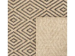 the carpet Alfombra Kansas Exterior Interior Aspecto Yute Resistente Diamante Intemperie - Naturaleza - 80 x 250 cm Color natural claro Best