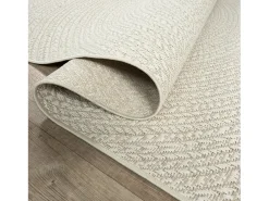 the carpet Alfombra Kansas Exterior Interior Aspecto Yute Resistente intemperie - - 140 x 200 cm Crema Outlet