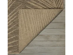 the carpet Alfombra Kansas Exterior Interior Aspecto Yute Palma Resistente intemperie - Naturaleza - 80 x 250 cm Color natural claro Clearance