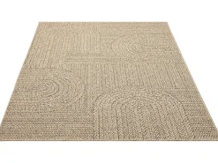 the carpet Alfombra Kansas Exterior Interior Aspecto Yute Resistente intemperie - Naturaleza - 140 x 200 cm Color natural claro Discount