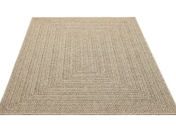 Sale the carpet Alfombra Kansas Exterior Interior Aspecto Yute Resistente intemperie liso - Naturaleza - 140 x 200 cm Color natural claro