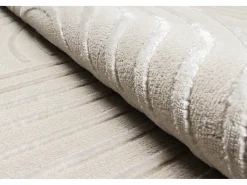 the carpet Alfombra Knight 3D Brillante Moderno, , 80 x 150 cm Beige