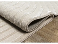 the carpet Alfombra Knight 3D Brillante Moderno, , 80 x 150 cm Beige
