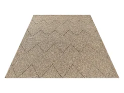 Discount the carpet Alfombra Kos exterior moderna rombos, Naturaleza, 200 x 280 cm Beige