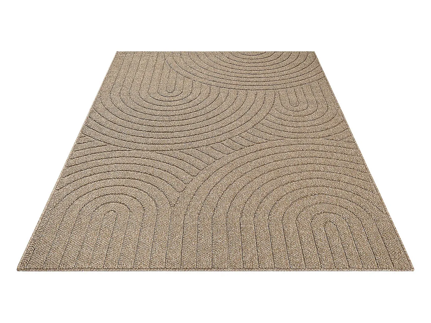 the carpet Alfombra Kos exterior moderna arcos, Naturaleza, 120 x 160 cm Beige