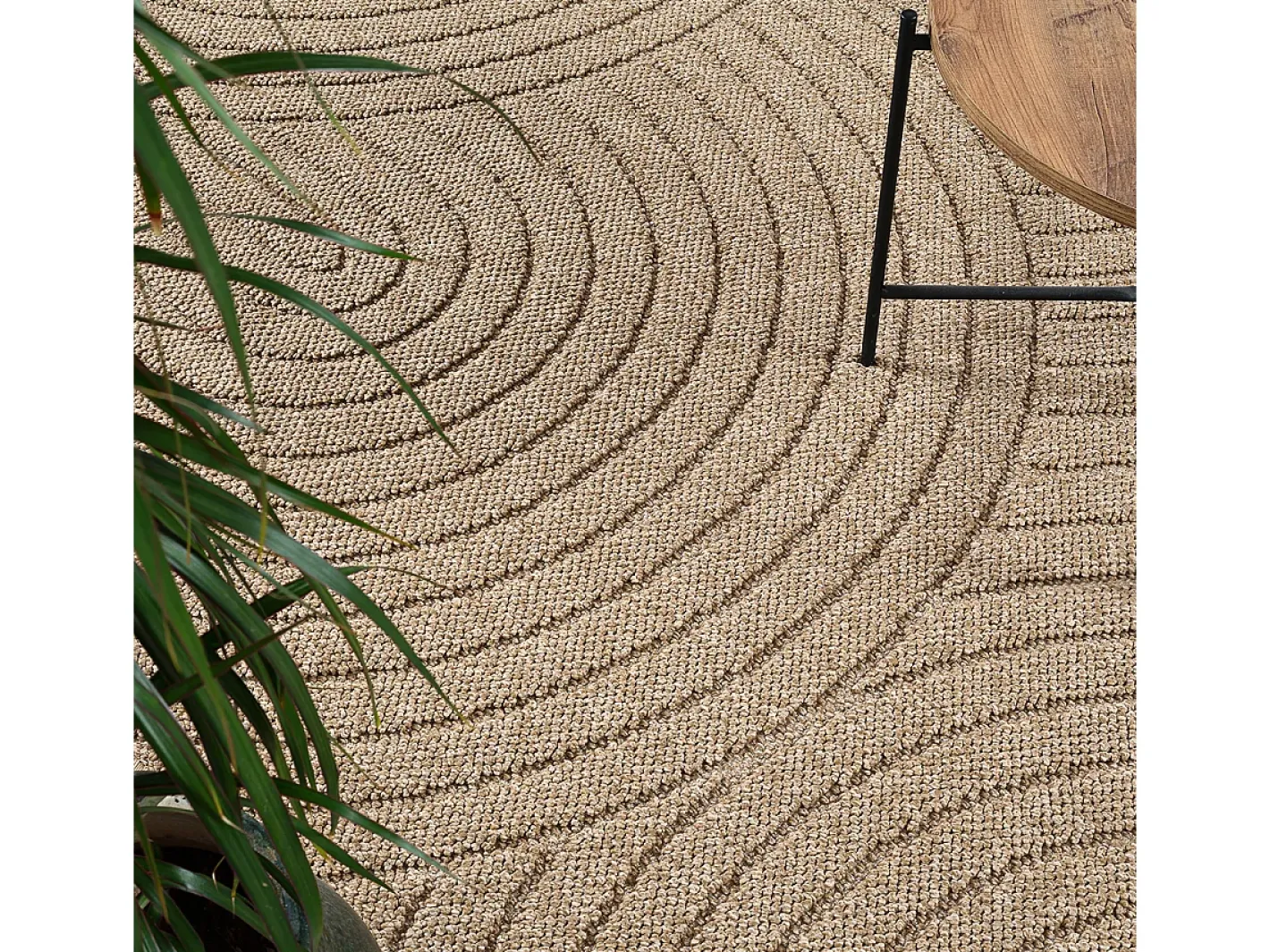 the carpet Alfombra Kos exterior moderna arcos, Naturaleza, 120 x 160 cm Beige
