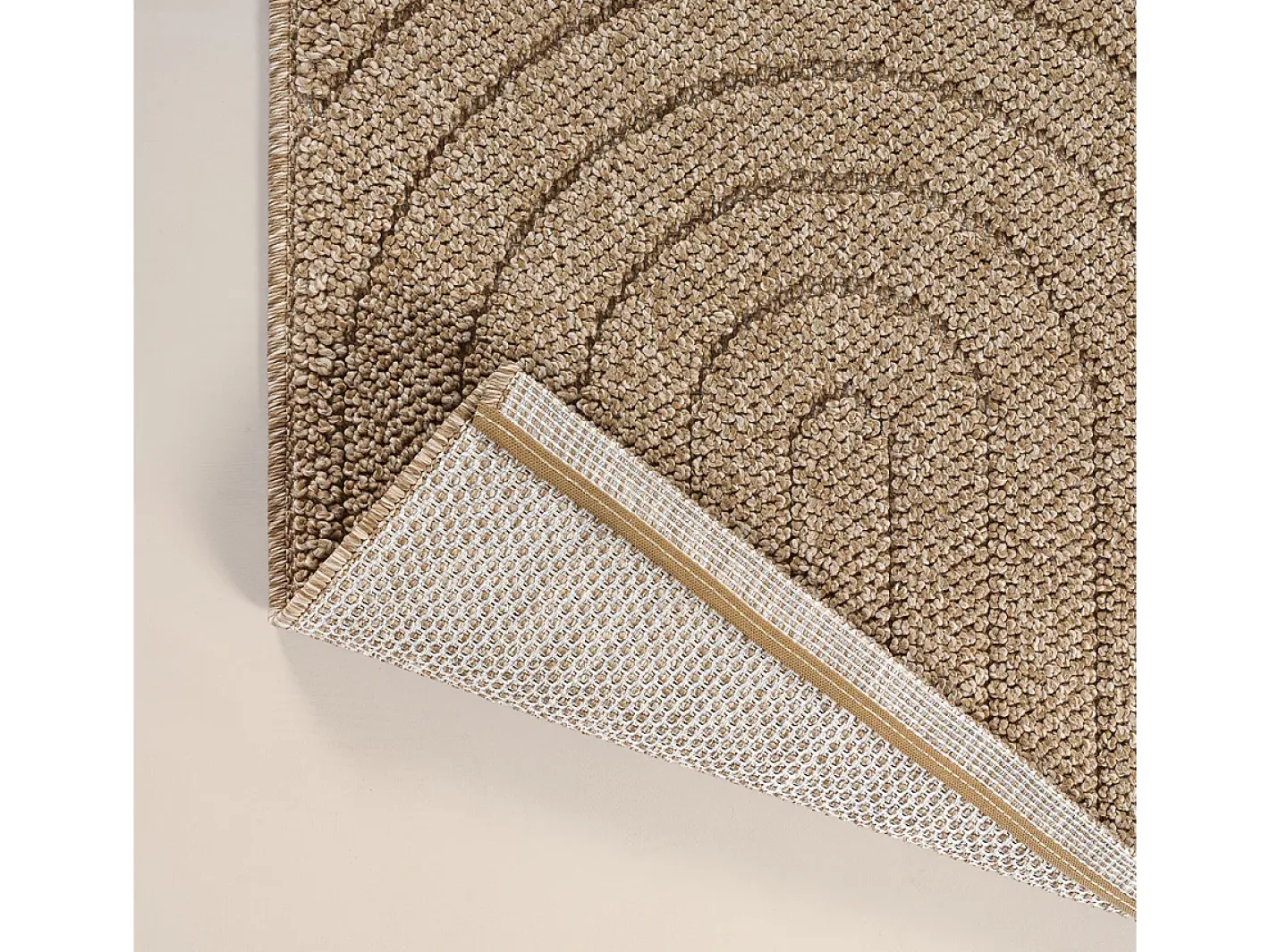 the carpet Alfombra Kos exterior moderna arcos, Naturaleza, 120 x 160 cm Beige
