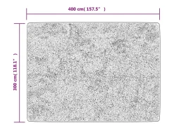 Best Clicnbuy Alfombra lavable antideslizante 400x300 cm Gris