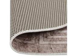 Clicnbuy Alfombra De Salón|Alfombra Redonda-Alfombra lavable antideslizante f120 cm Beige