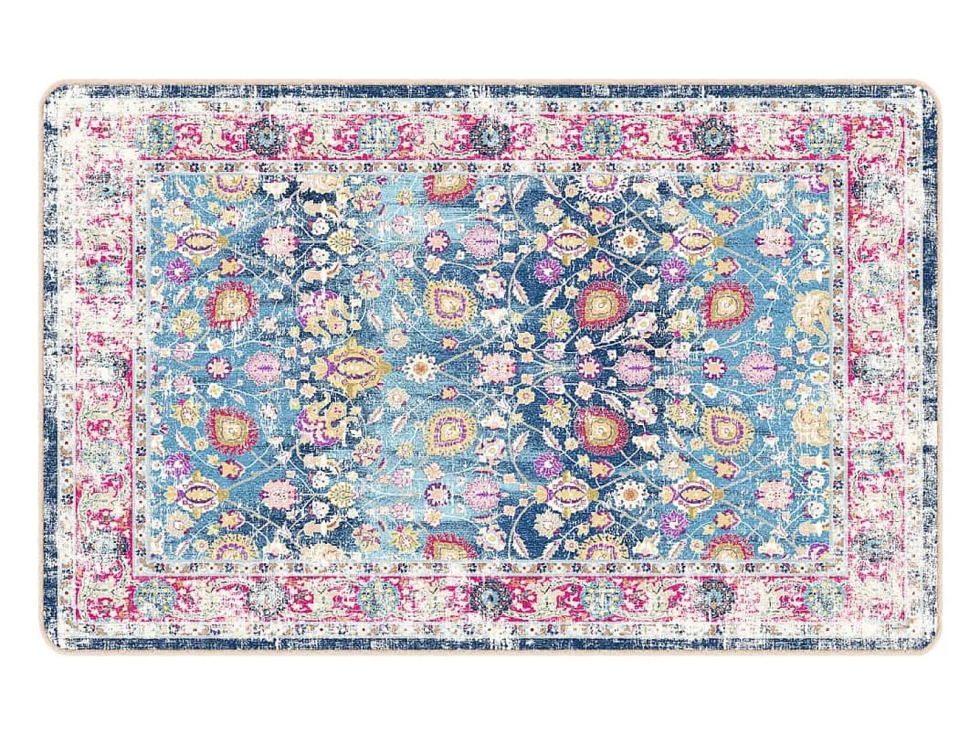Clicnbuy Alfombra De Salón-Alfombra lavable antideslizante 190x300 cm Multicolor