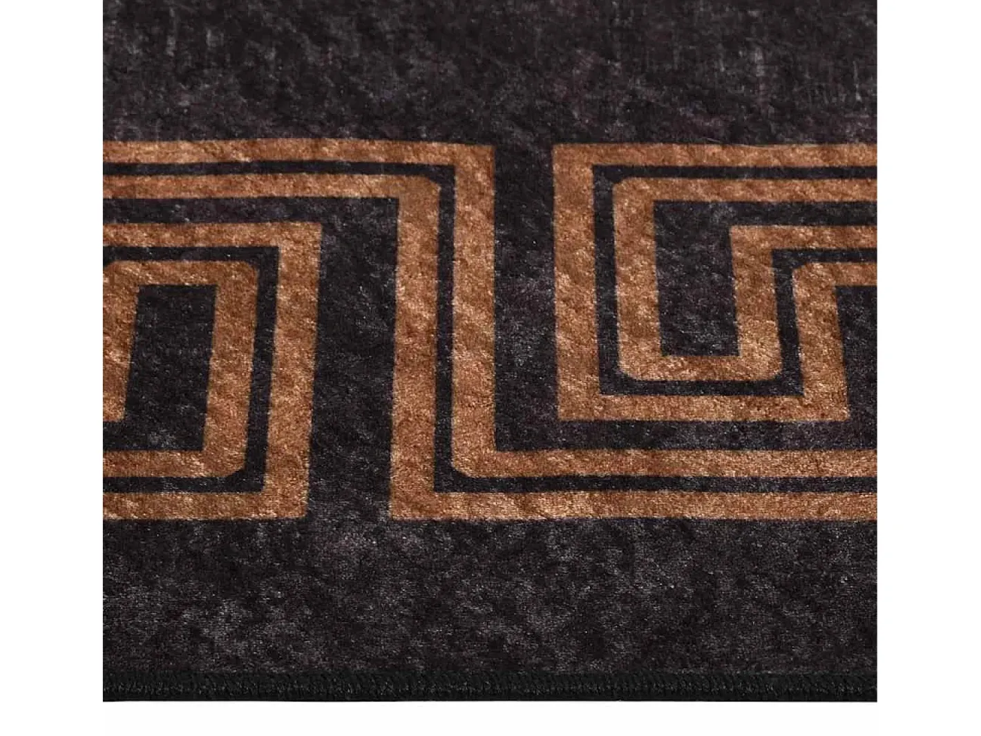 Online Alfombra lavable antideslizante 120x180 cm negra y dorada Negro