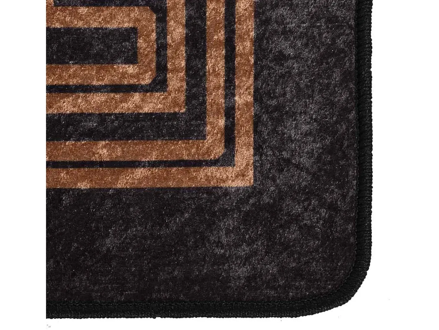 Online Alfombra lavable antideslizante 120x180 cm negra y dorada Negro