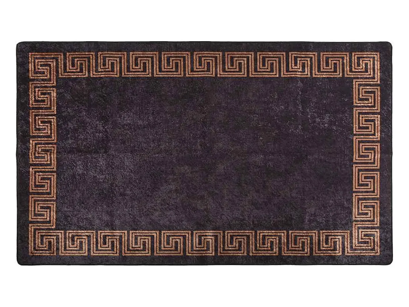 Online Alfombra lavable antideslizante 120x180 cm negra y dorada Negro