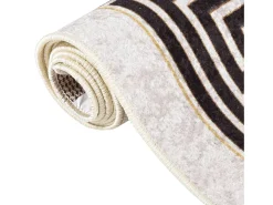 Clicnbuy Alfombra De Salón-Alfombra lavable antideslizante claro 120x180 cm Beige