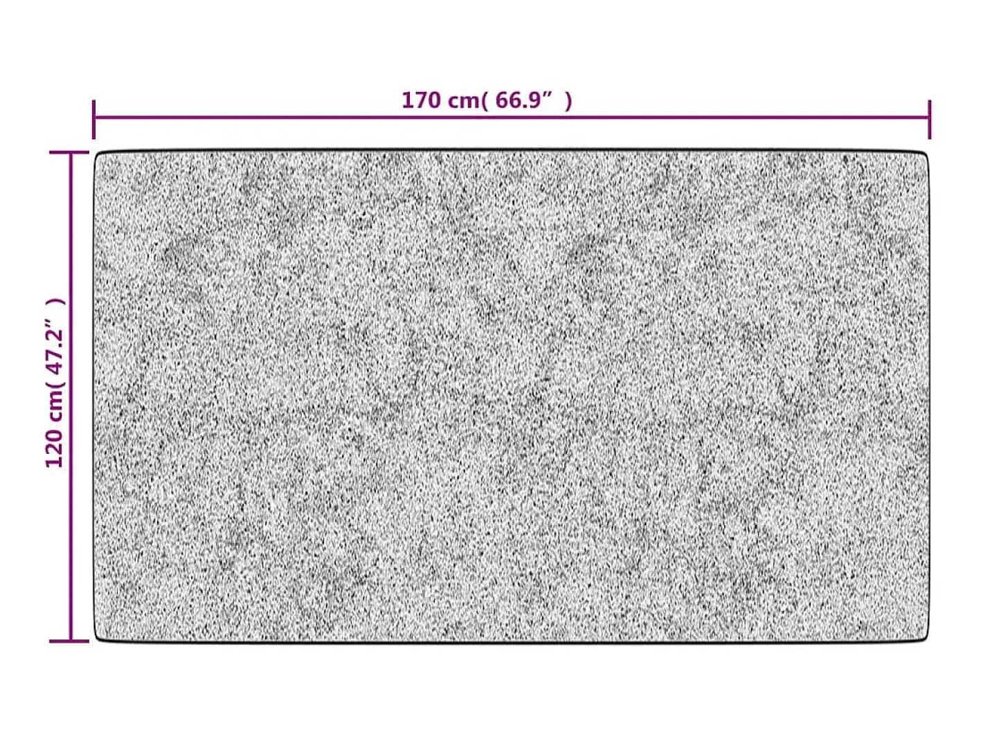 Alfombra lavable antideslizante y blanco 120x170 cm ES79852 Negro Hot