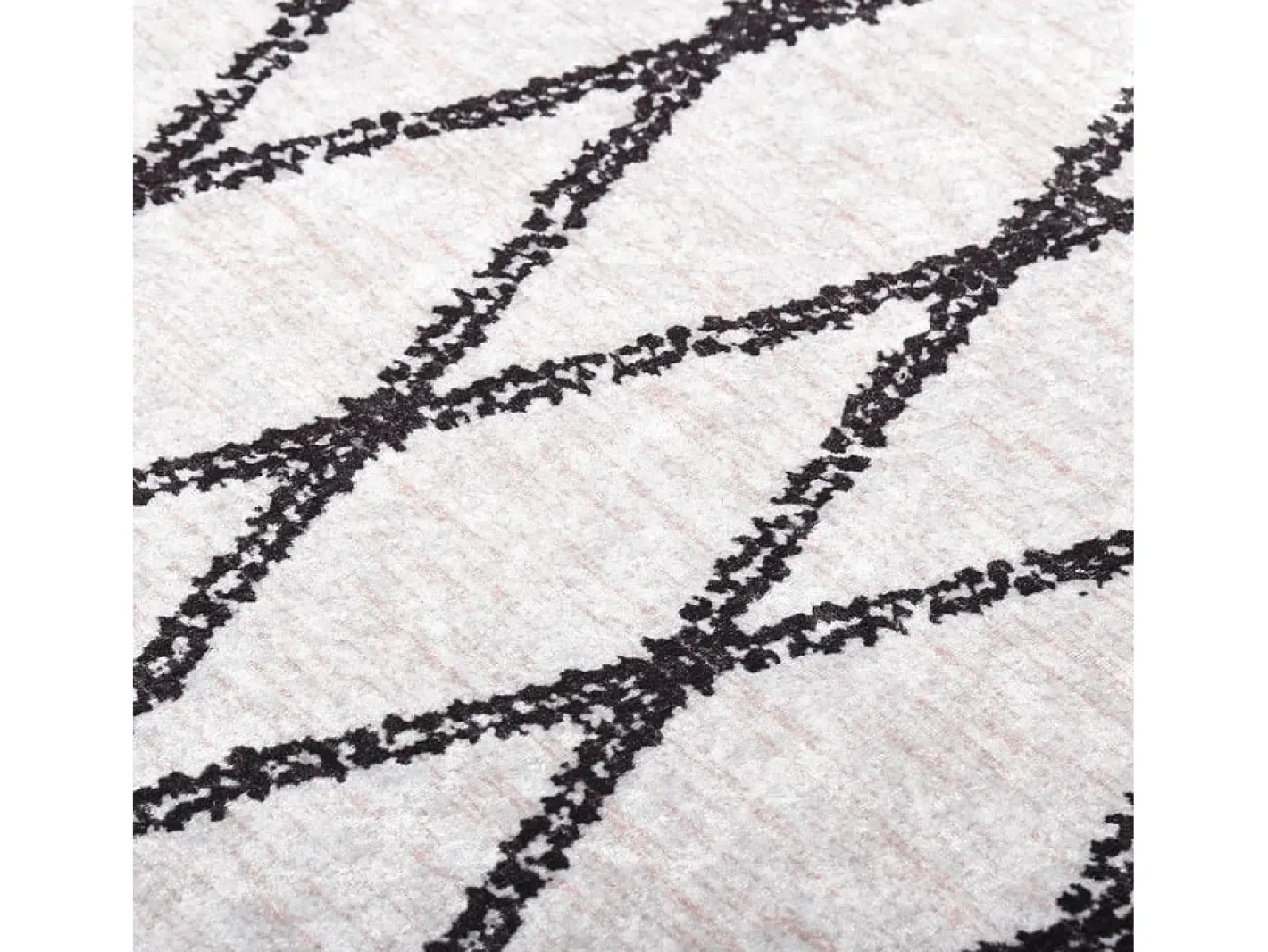 Sale Clicnbuy Alfombra lavable antideslizante y blanco 120x170 cm Negro