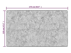 Sale Clicnbuy Alfombra lavable antideslizante y blanco 120x170 cm Negro