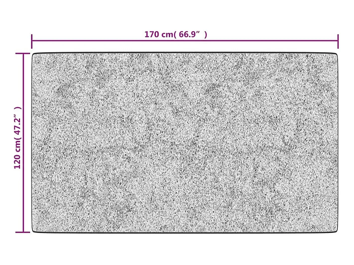 Sale Clicnbuy Alfombra lavable antideslizante y blanco 120x170 cm Negro