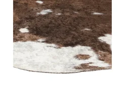 Clicnbuy Alfombra De Salón-Alfombra lavable antideslizante vaca marrón y blanco 120x170 cm Multicolor