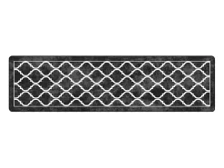 Discount Clicnbuy Alfombra lavable antideslizante negro y blanco 80x300 cm Multicolor