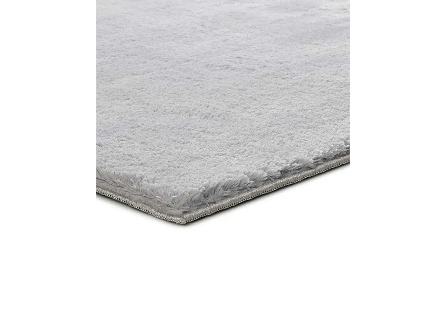 Alfombra De Salón-Alfombra lavable antideslizante - liso - plata - 80 x 150 cm - LOFT Plateado