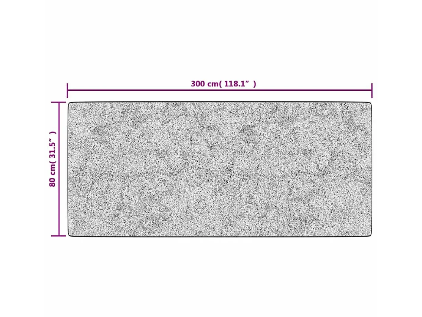 Alfombra lavable antideslizante negro y blanco 80x300 cm ES37769 Multicolor Outlet
