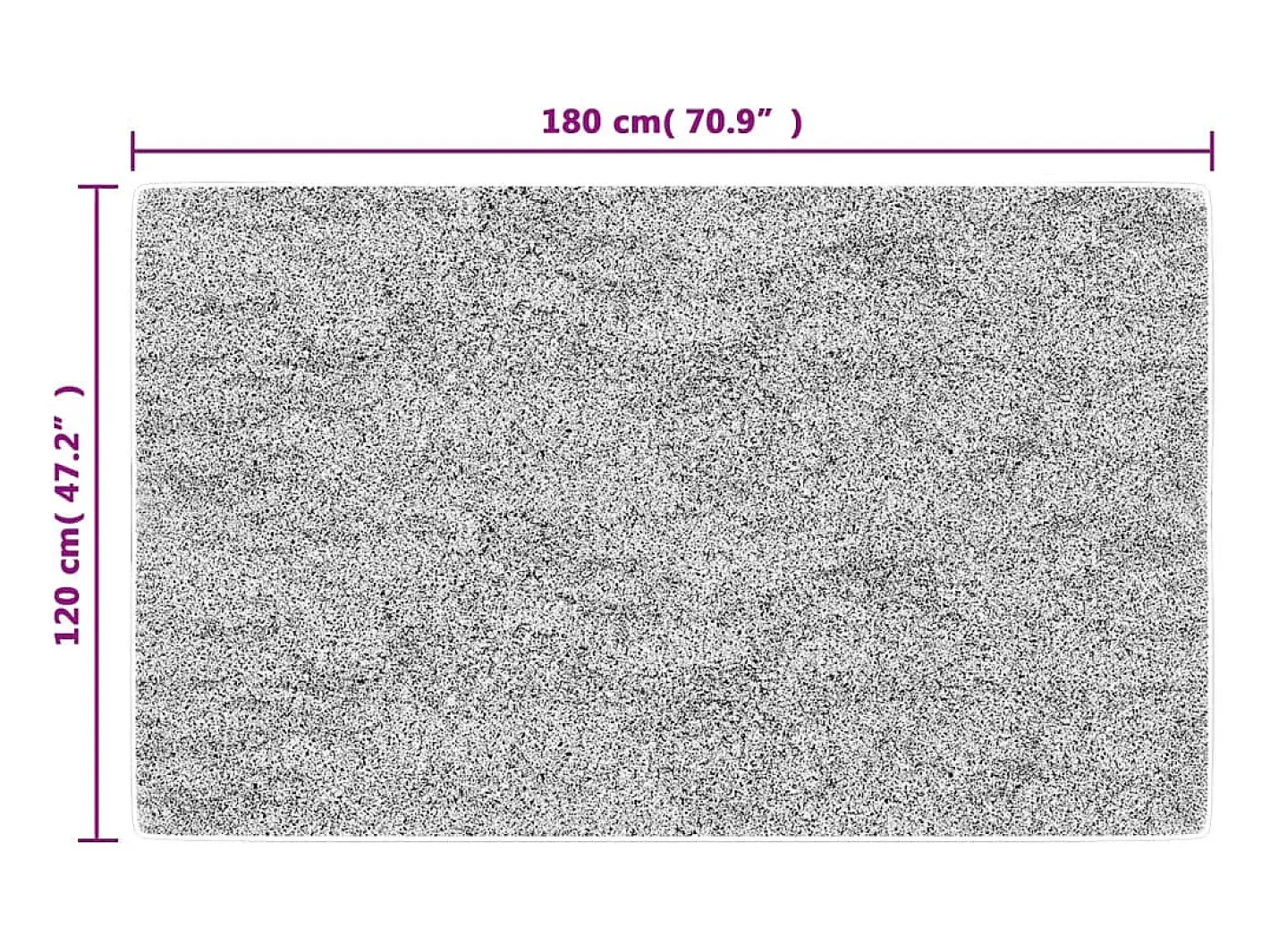 Alfombra lavable antideslizante negro y blanco 120x180 cm ES18878 Multicolor Clearance