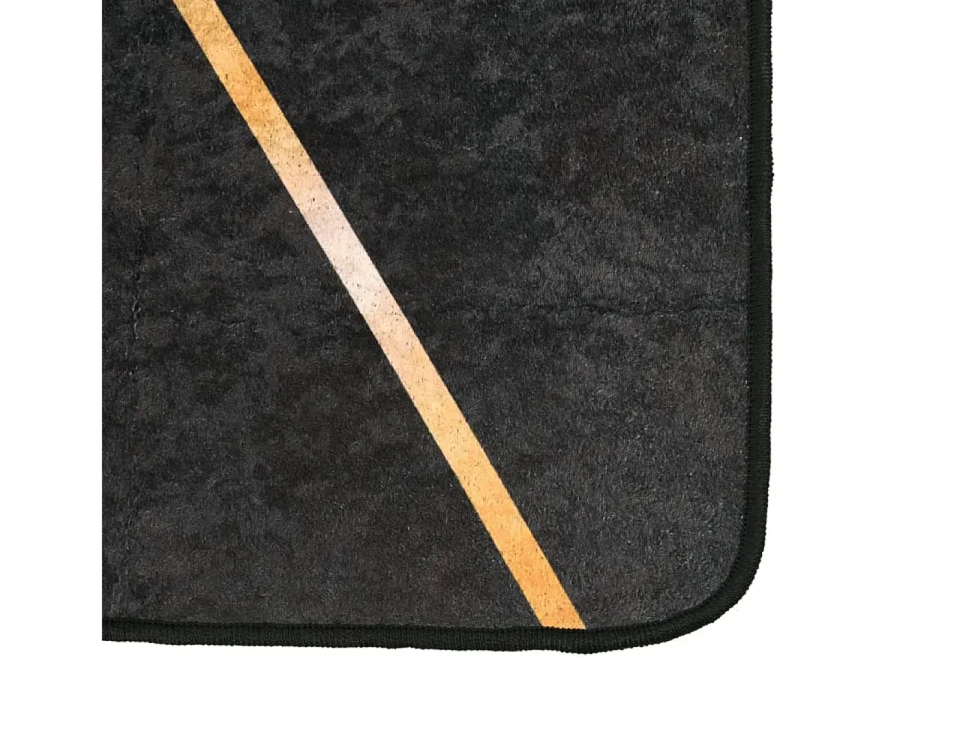 Clicnbuy Alfombra De Salón-Alfombra lavable antideslizante negro y dorado 120x180 cm Multicolor