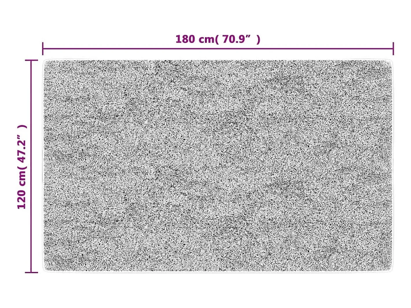 Clicnbuy Alfombra De Salón-Alfombra lavable antideslizante 120x180 cm Gris