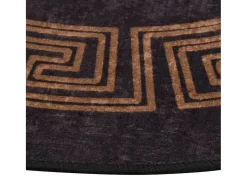 Sale Clicnbuy Alfombra lavable antideslizante negro y dorado f120 cm Multicolor