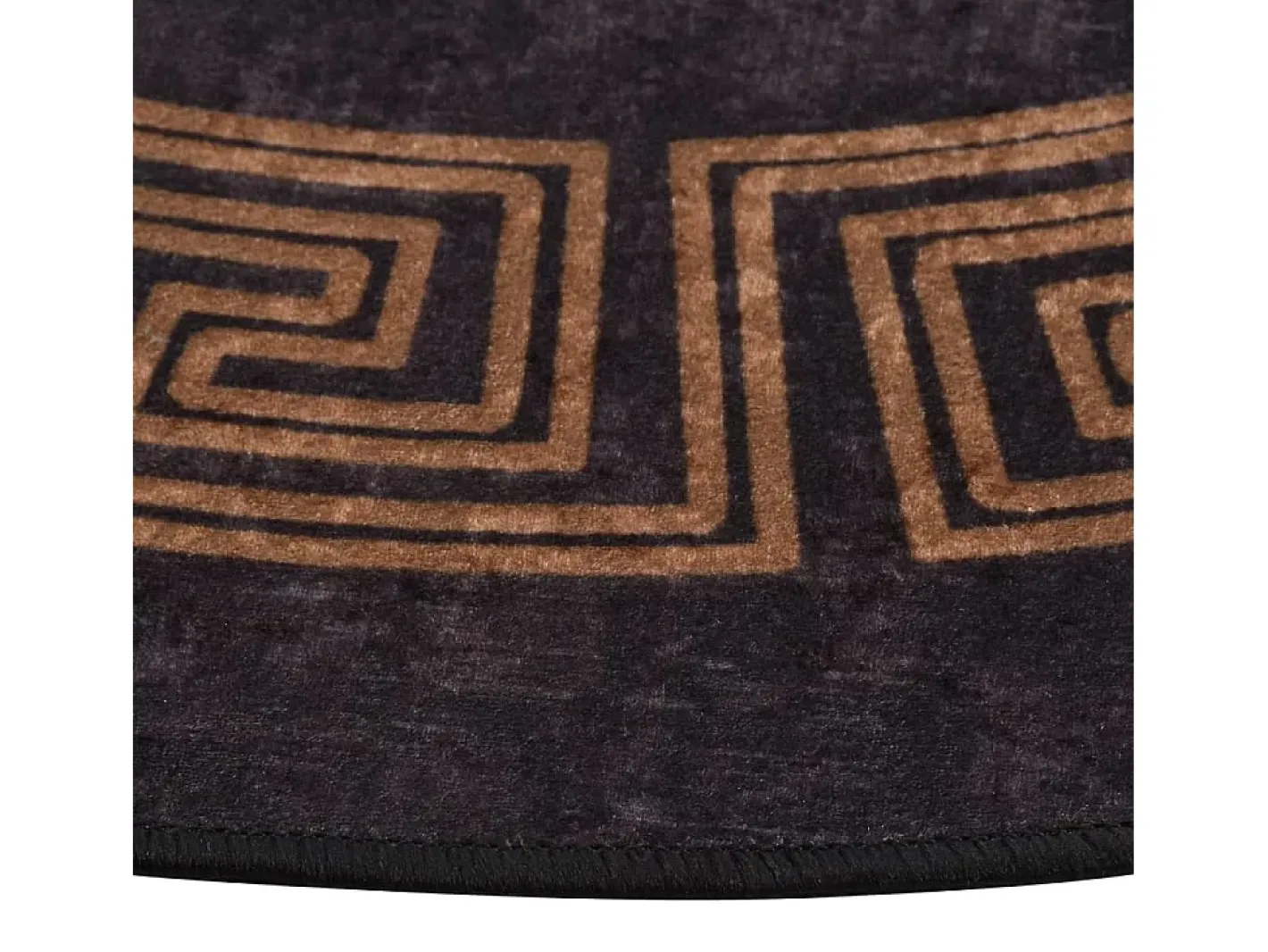 Sale Clicnbuy Alfombra lavable antideslizante negro y dorado f120 cm Multicolor