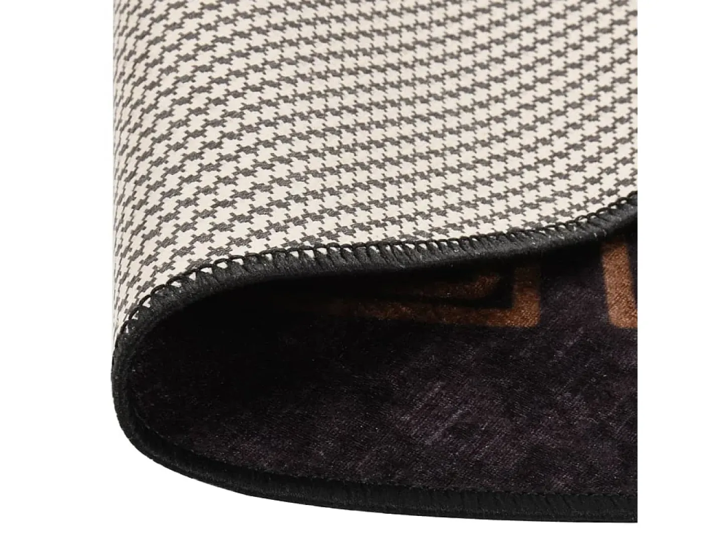 Sale Clicnbuy Alfombra lavable antideslizante negro y dorado f120 cm Multicolor
