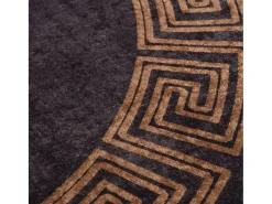 Sale Clicnbuy Alfombra lavable antideslizante negro y dorado f120 cm Multicolor