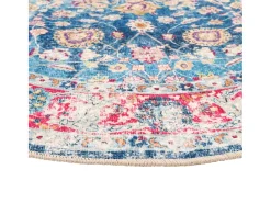 Alfombra De Salón|Alfombra Redonda-Alfombra lavable antideslizante Ø 120 cm ES14141 Multicolor