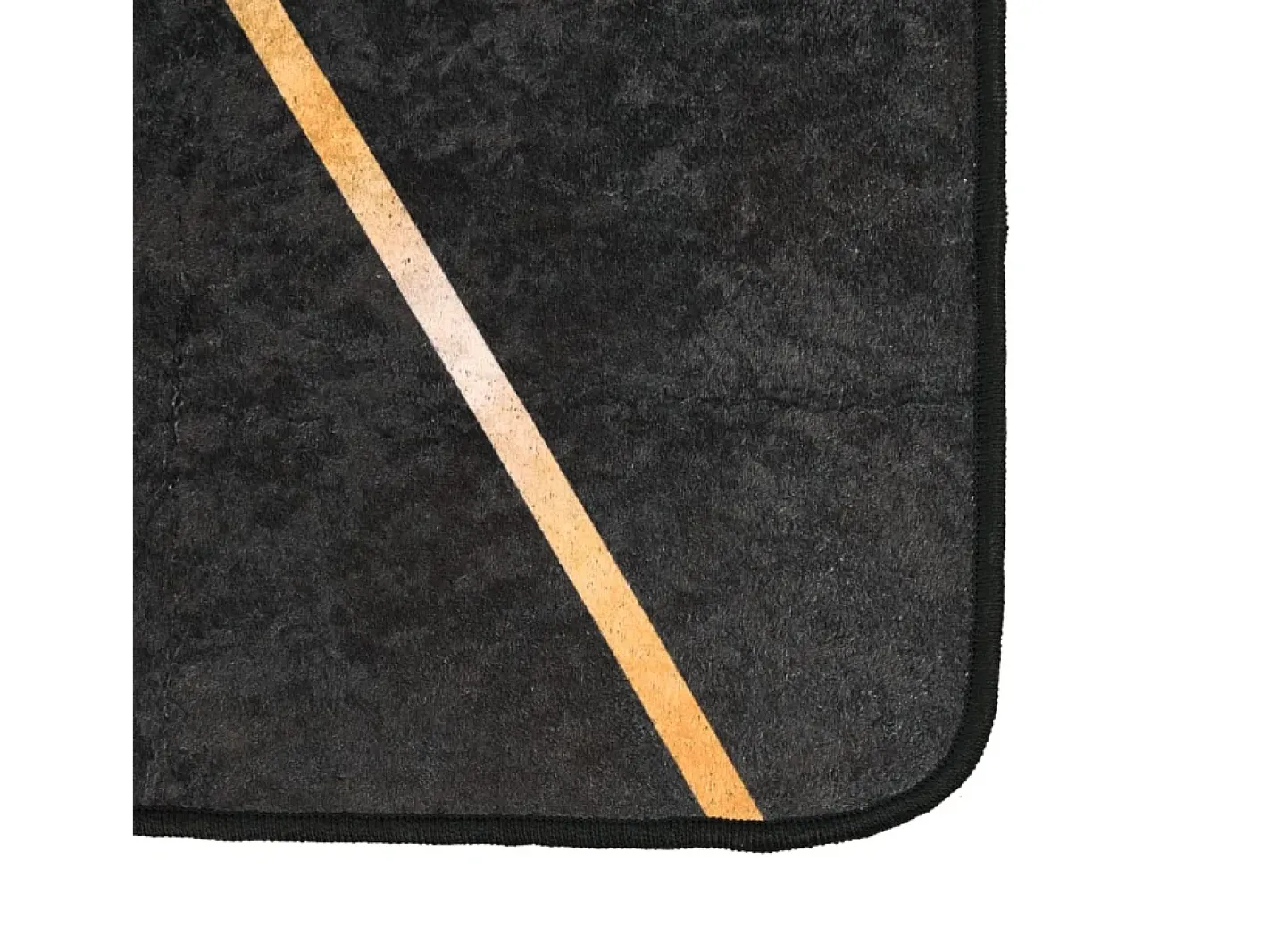 Clicnbuy Alfombra De Salón-Alfombra lavable antideslizante negro y dorado 80x300 cm Multicolor