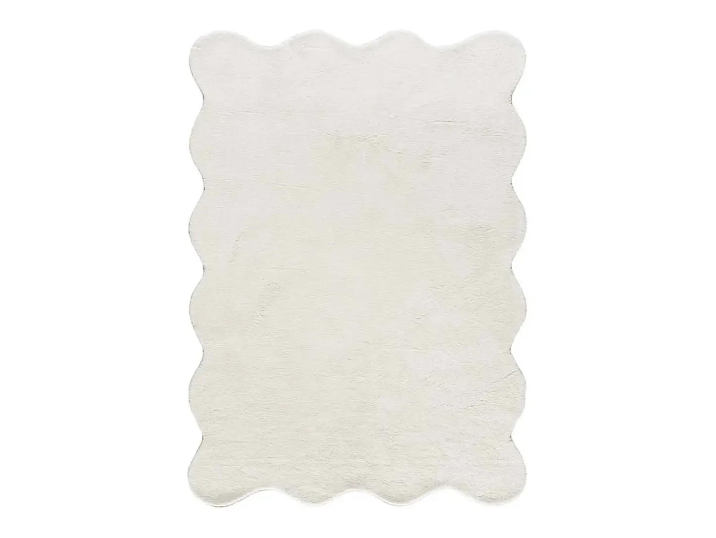 Alfombra De Salón-Alfombra lavable antideslizante - liso - - 120 x 170 cm - MELLOW Blanco