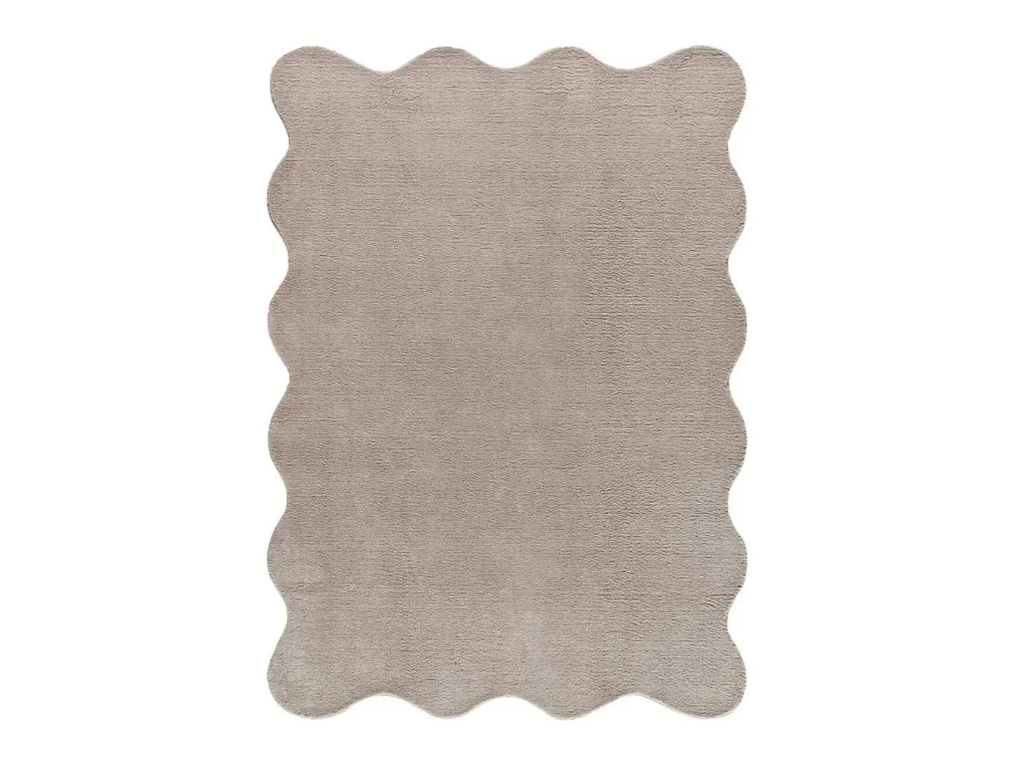 Clearance Alfombra lavable antideslizante - liso - piedra - 120 x 170 cm - MELLOW Topo