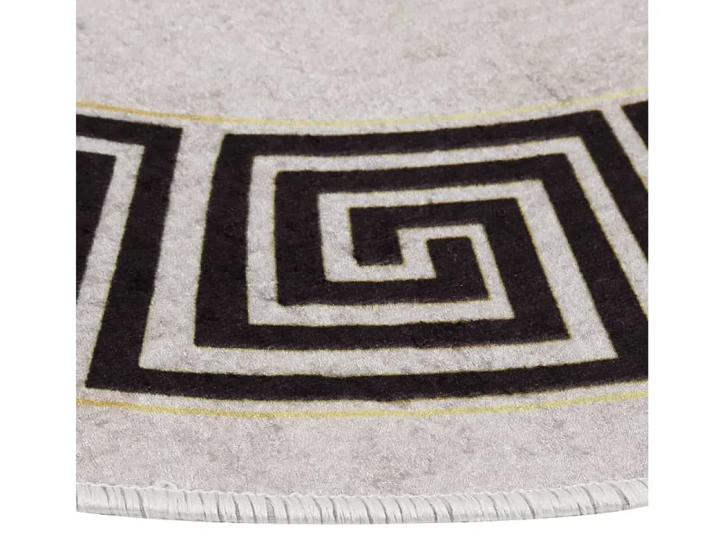 Alfombra De Salón|Alfombra Redonda-Alfombra lavable antideslizante claro φ120 cm ES26940 Beige